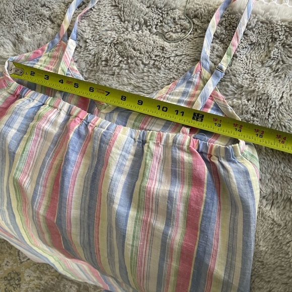 C&C California Maxi Linen Multicolor Stripe Dress - Picture 8 of 10